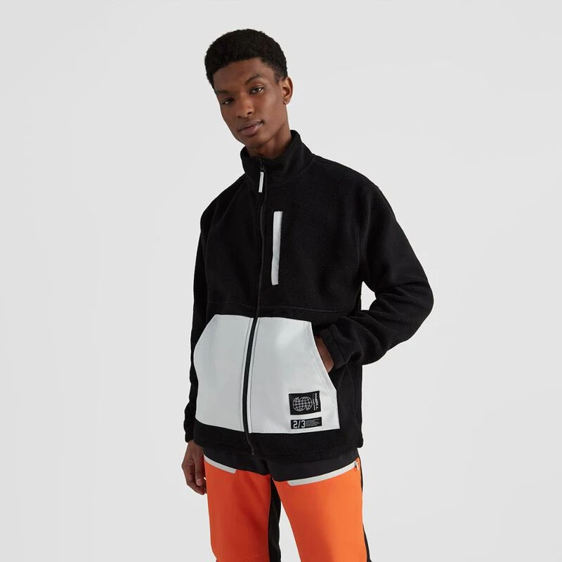 O'Neill Mens Progressive Colorblock Fleece Jacket (Black Out) | Sportp