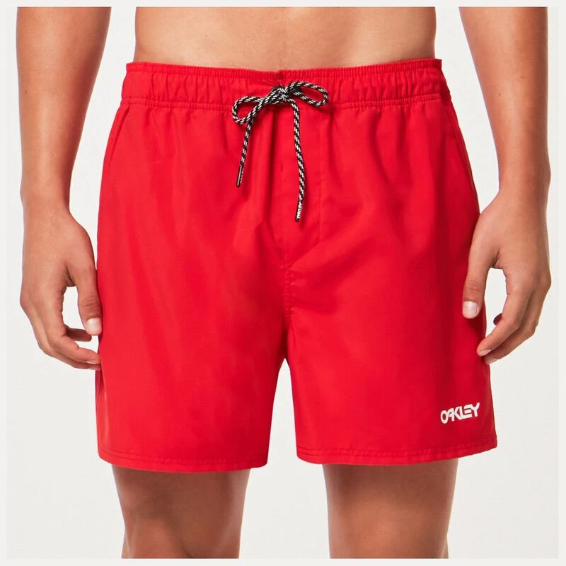 Oakley Mens Beach Volley 16 Shorts Red Line Sportpursuit