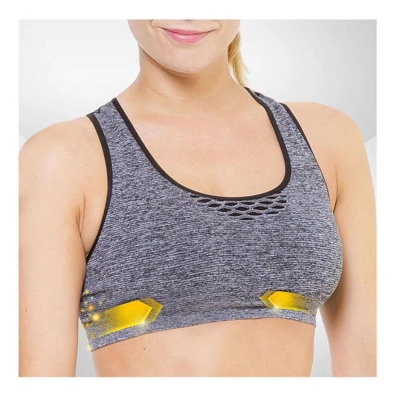ObjectifMinceur Womens Raffermissant Et Maintien Sports Bra Grey S