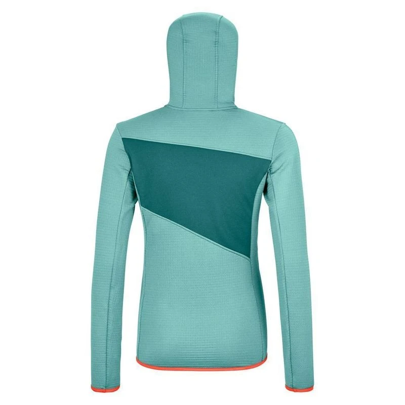 Ortovox Womens Fleece Grid Jacket Ice Waterfall Sportpursuit
