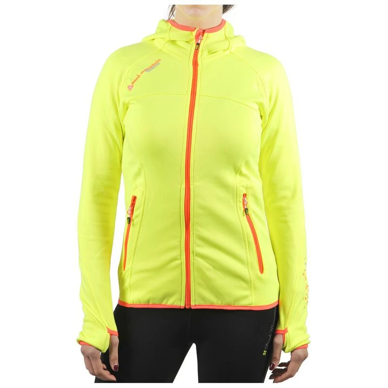 Fluorescent fleece jacket top