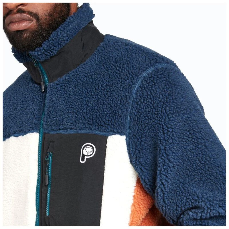 Colour block borg jacket sale
