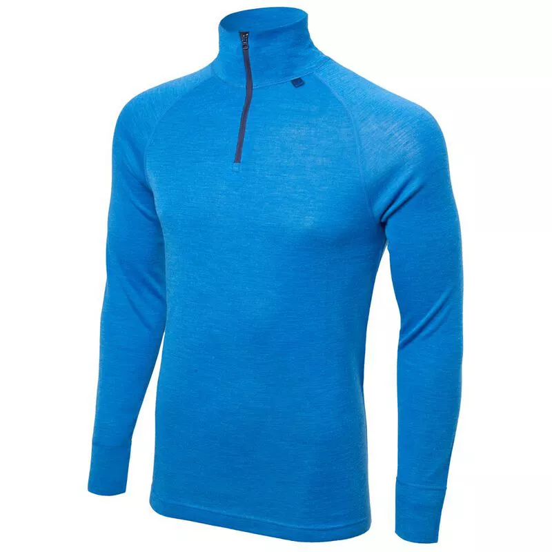 Pierre Robert Mens Top Long Wool Blue) Merino Sleeve (Sky Sportpursu 