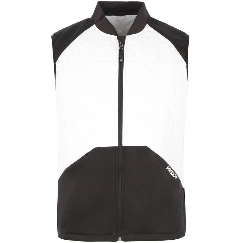 ProQuip Mens Therma Bora Quilt Gilet Black White Sportpursuit