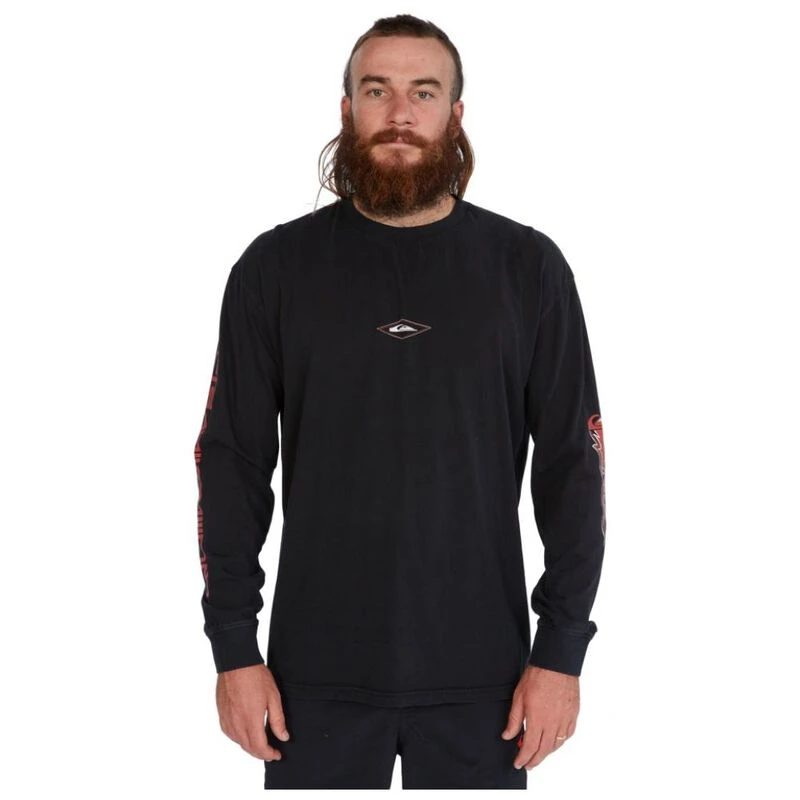 Quiksilver Mens Mongrel Long Sleeve T-Shirt (Anthracite) | Sportpursui