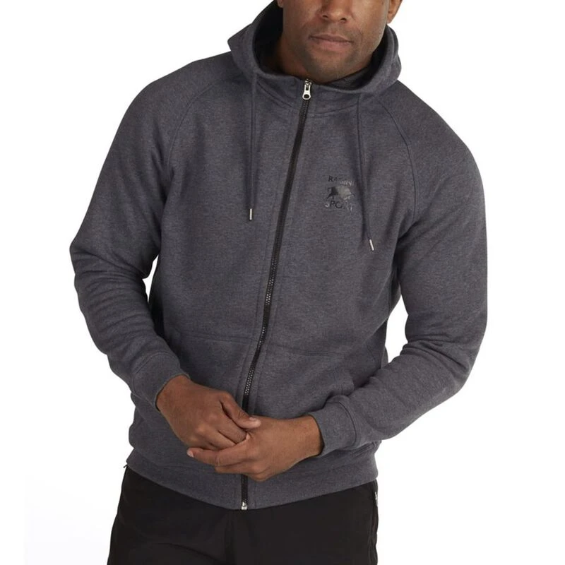 Raging Bull Mens Zip Up Hoodie Dark Grey Marl Sportpursuit