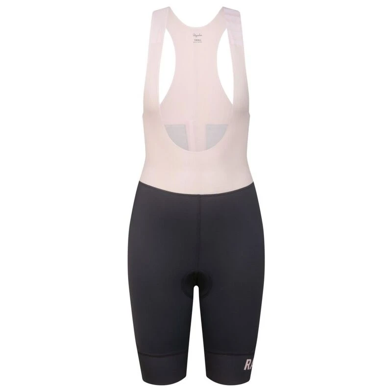 Rapha Womens Pro Team Bib Shorts (Dark Grey/Pale Pink) Sportpursuit.