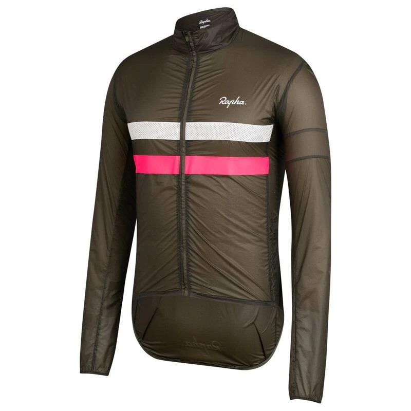Rapha Mens Brevet Flyweight Wind Jacket Dark Green Sportpursuit