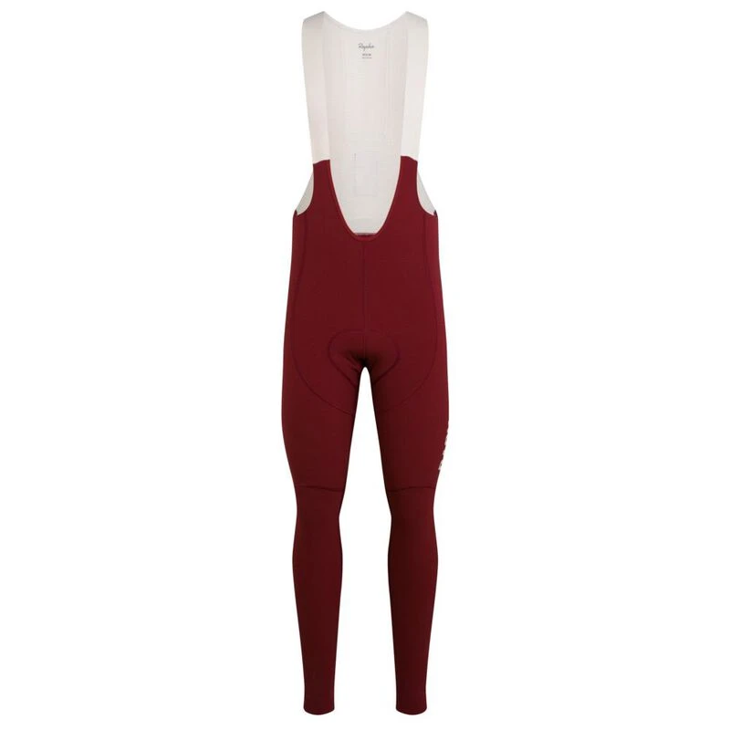 Rapha Mens Pro Team Winter II Tights With Pad (Burgundy/Off-White)