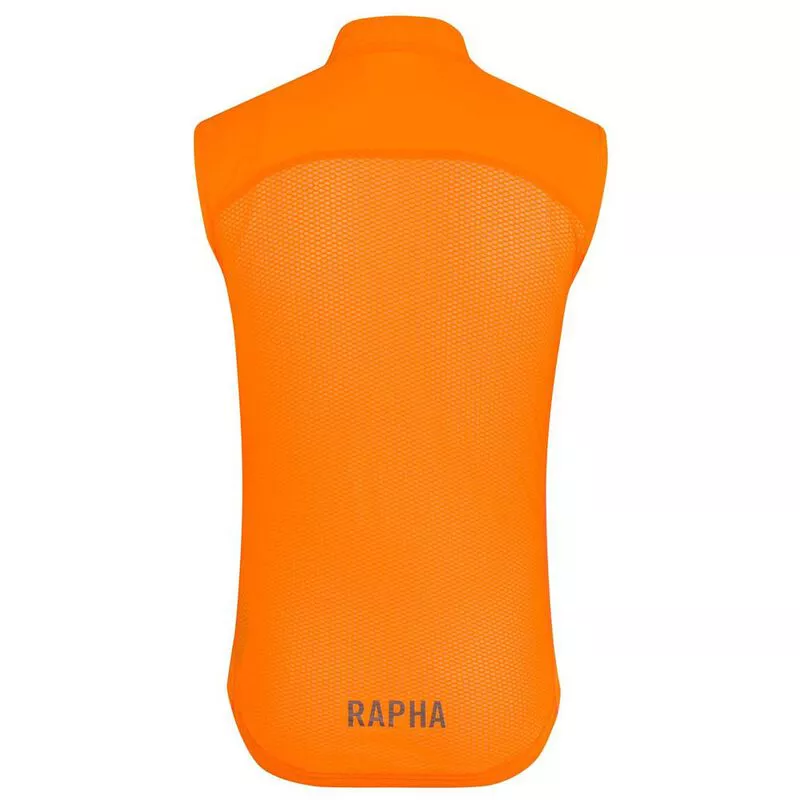 Rapha Mens Pro Team Lightweight Gilet Bright Orange Sportpursuit.c