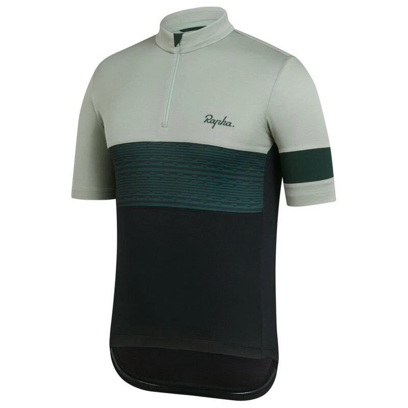 Rapha Mens Classic Climbs Jersey (Black/Iceberg Green) | Sportpursuit.