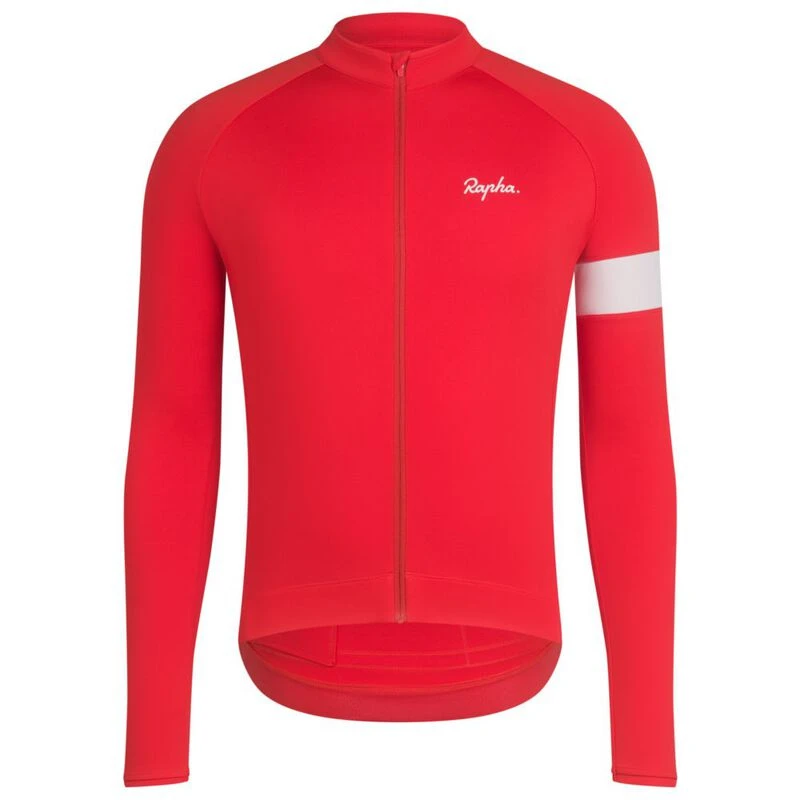 Rapha Mens Long Sleeve Core Jersey (Red/White)