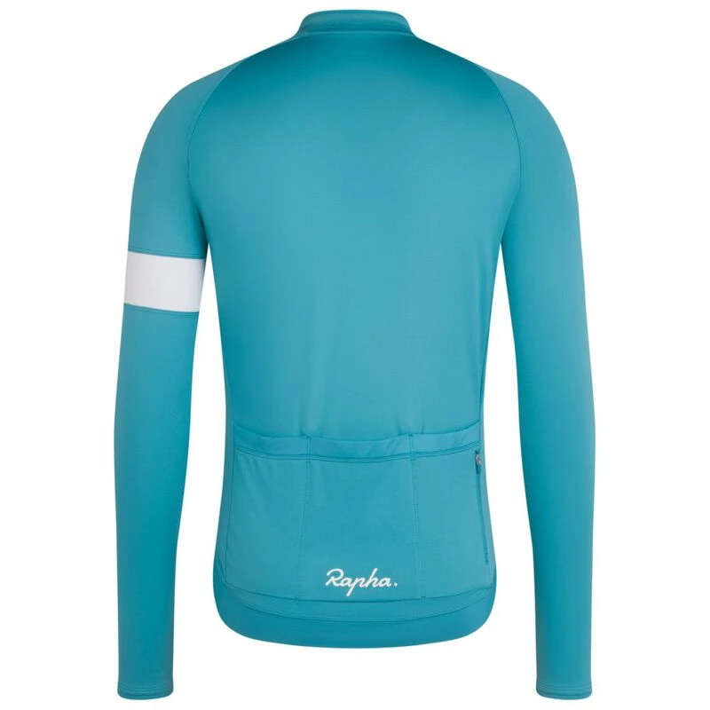 Rapha Mens Long Sleeve Core Jersey (Teal/White)