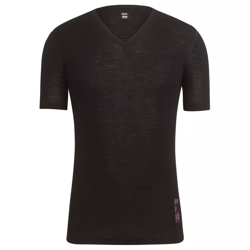 Rapha Mens V Neck Base Layer Black Sportpursuit