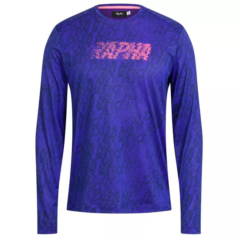 Rapha Mens Pro Team Crit Technical Long Sleeve T-Shirt (Blue/Purple)