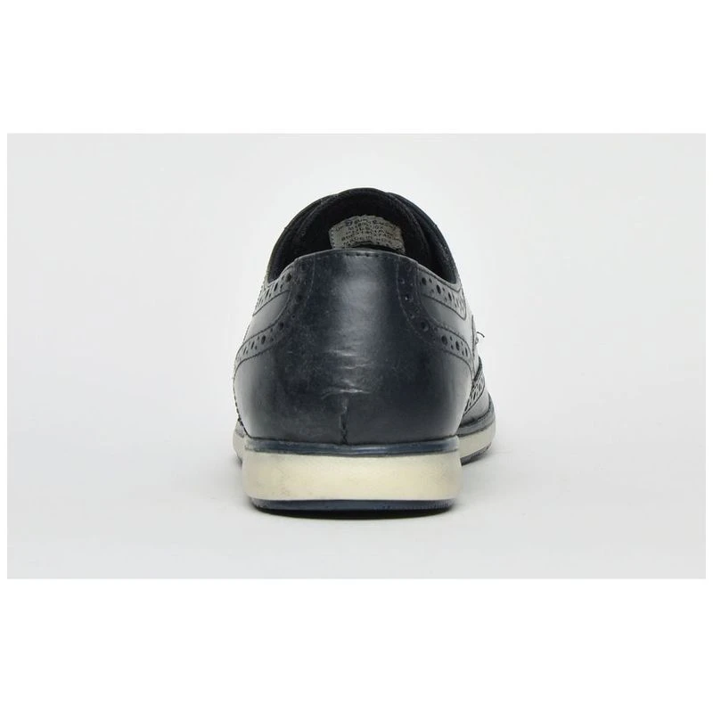 Red tape blue leather shoes store