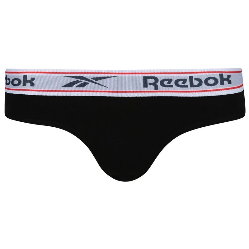 Reebok Womens Bonded Briefs (3 Pack - Black/White/Cold Grey)