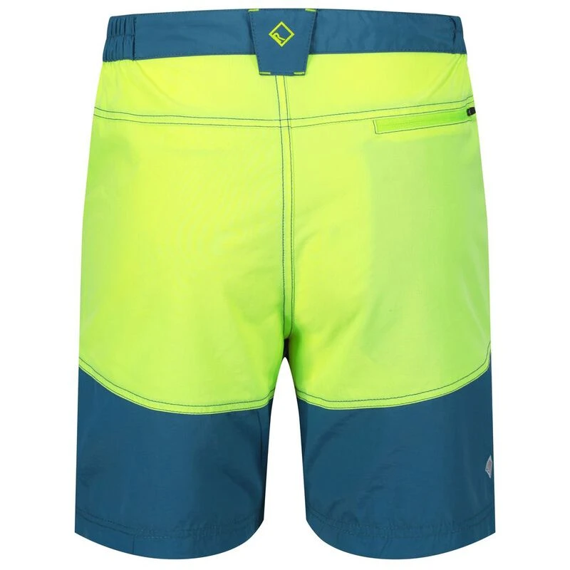 Regatta Mens Sungari Lightweight Active Shorts Sea Blue Lime Punch