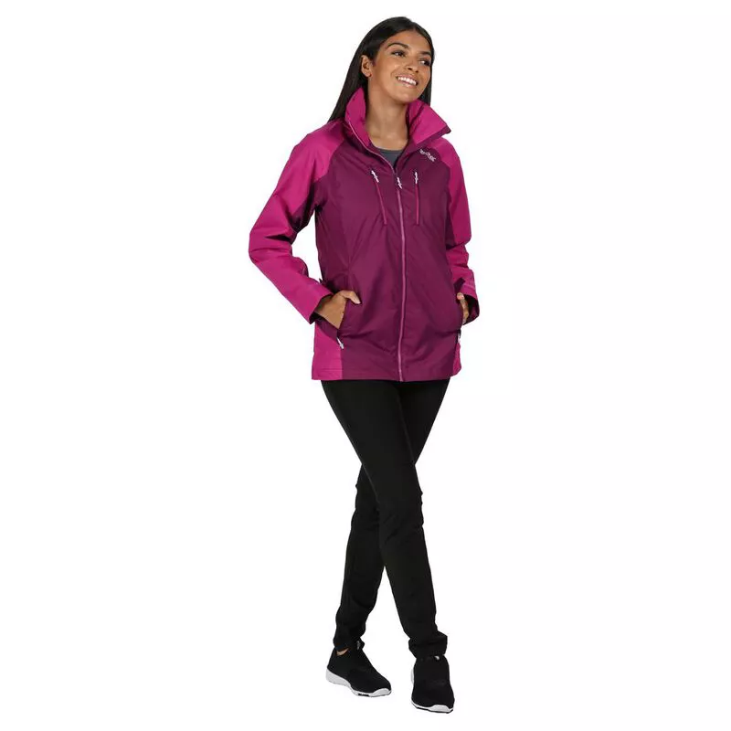 Regatta Womens Calderdale III Waterproof Shell Jacket Winberry Vivid