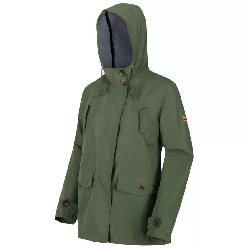 Women's ninette lightweight hooded waterproof jacket blue ticking on sale stripe