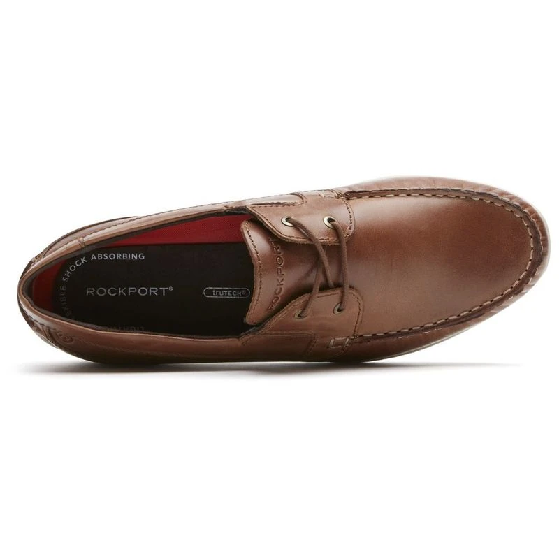 Rockport Mens Cullen Boat Shoes Cognac Sportpursuit