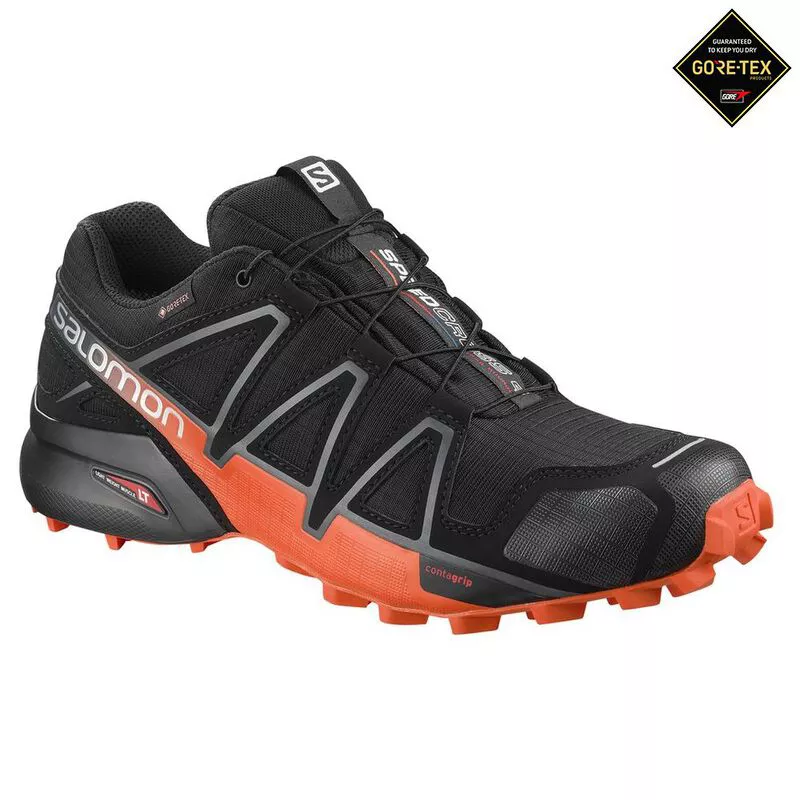 Men's Salomon Speedcross 4 Trail Running Shoes Black Fluorescent