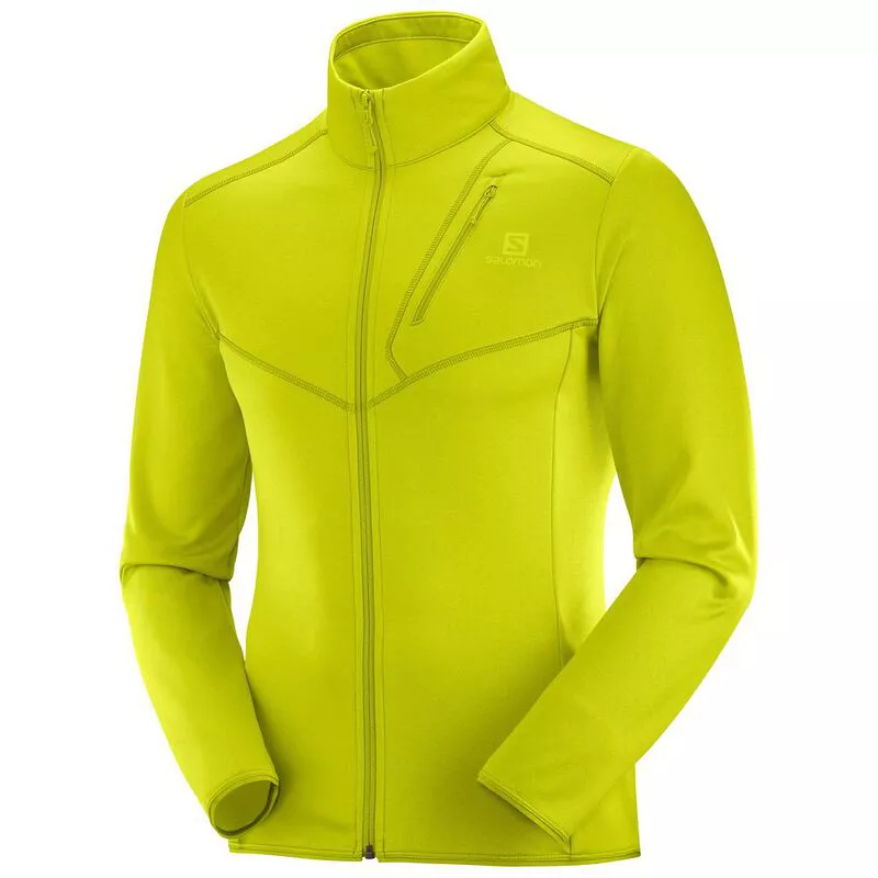 vreugde bijzonder Moreel Salomon Mens Discovery Full Zip Fleece Jacket (Citronelle) | Sportpurs