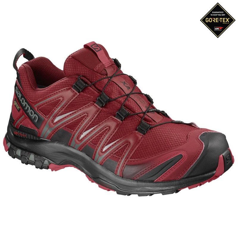Salomon Mens XA Pro 3D GTX Shoes AW18 Red Dahilia Black Barbados Ch