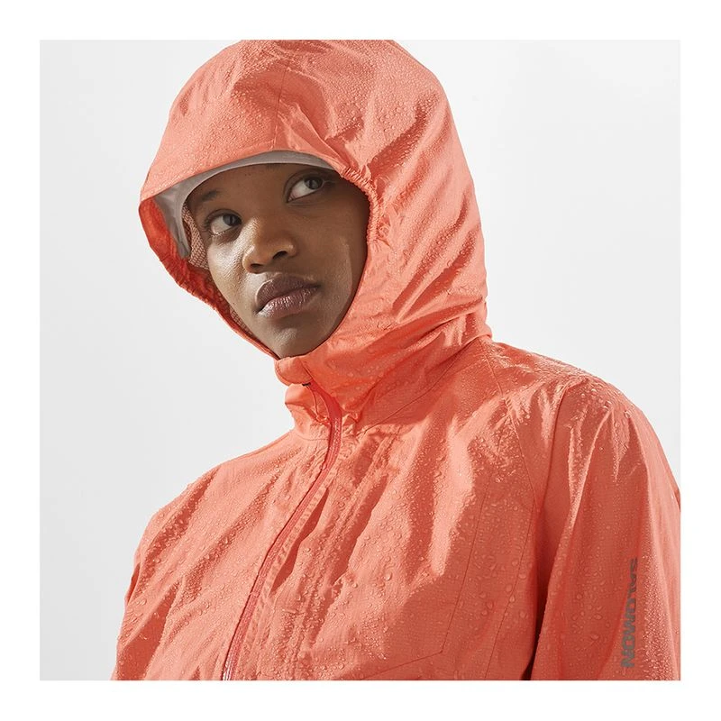 Salomon Womens Bonatti Waterproof Jacket Orange Sportpursuit