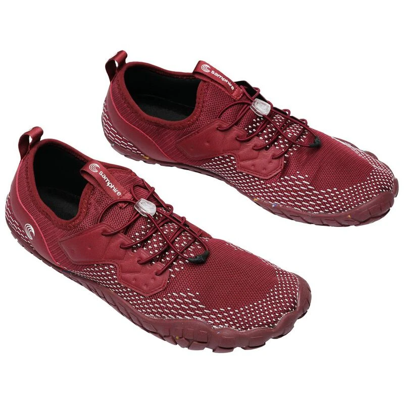 Red swim shoes top