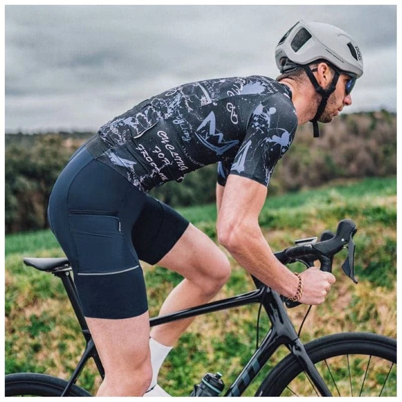 Santic Mens Prue Bib Shorts Navy Sportpursuit
