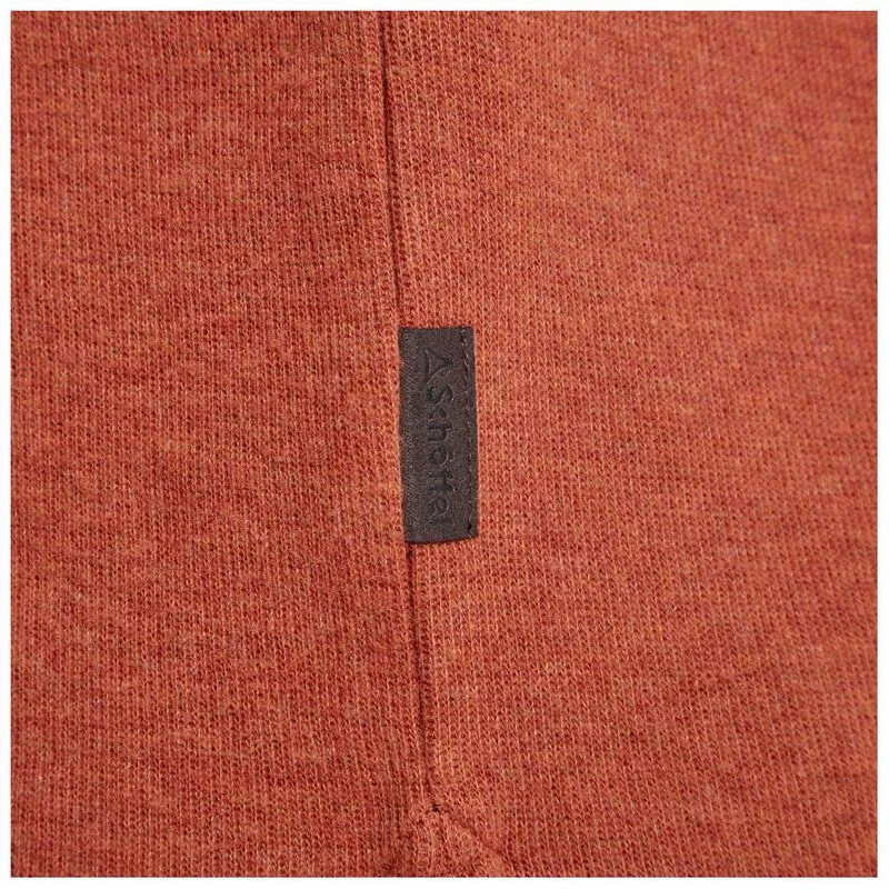 Schoffel Mens Kingsbridge Cotton French Rib 1/4 Zip Pullover (Rust)