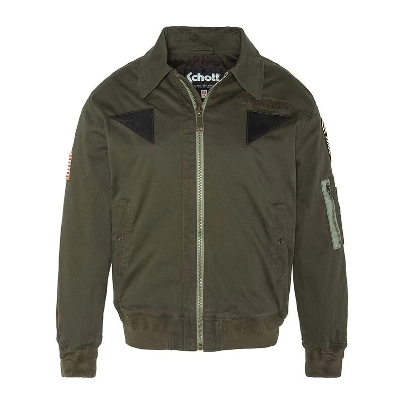 Schott Womens Pilot Jacket Green Sportpursuit