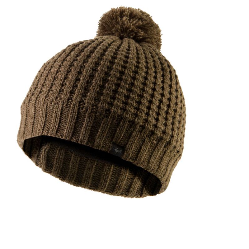 olive green bobble hat