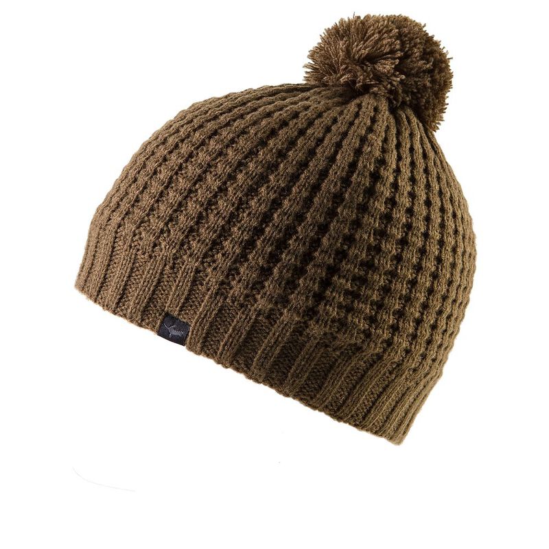olive green bobble hat