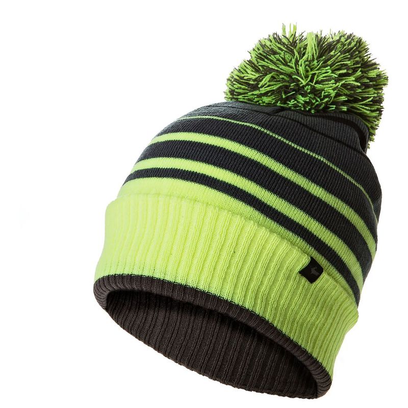 dark green bobble hat