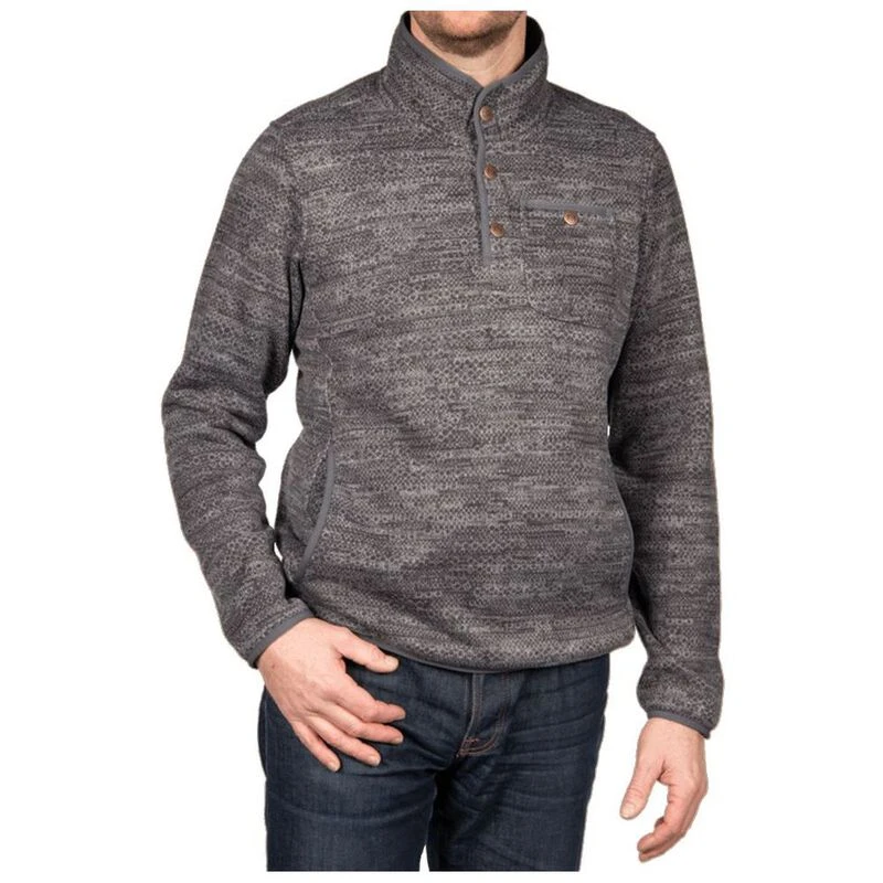 Sherpa Mens Lumbini Pullover Kharani Grey Texture Sportpursuit