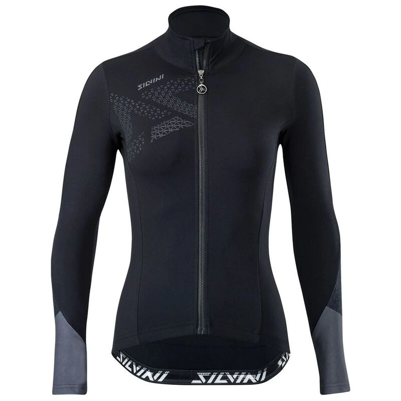 Silvini Womens Calvana Long Sleeve Jersey (Black/Charcoal) | Sportpurs