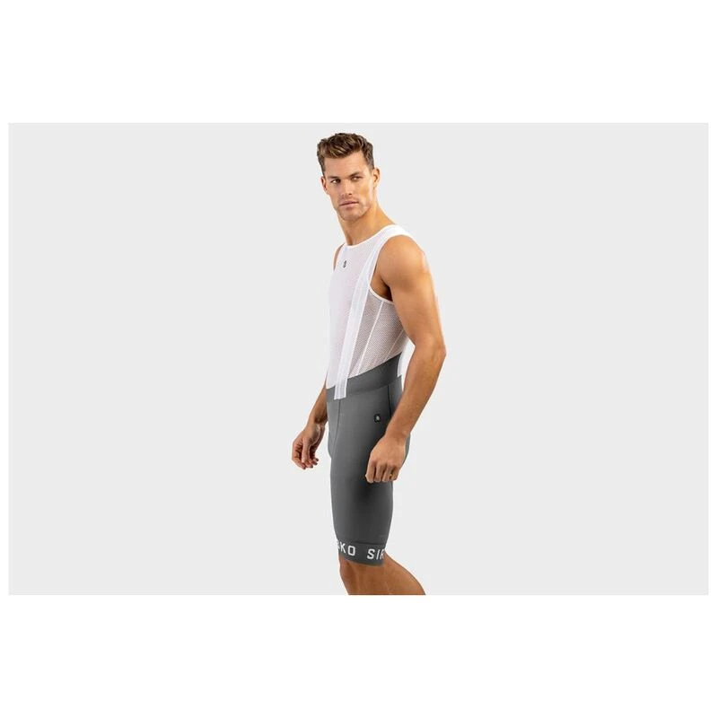 Siroko Mens BX Fassa Bib Shorts Grey White Sportpursuit
