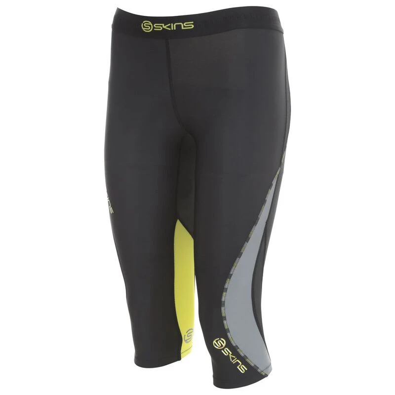 Skins A400 Womens Compression 3/4 Tights (Black/Gold)