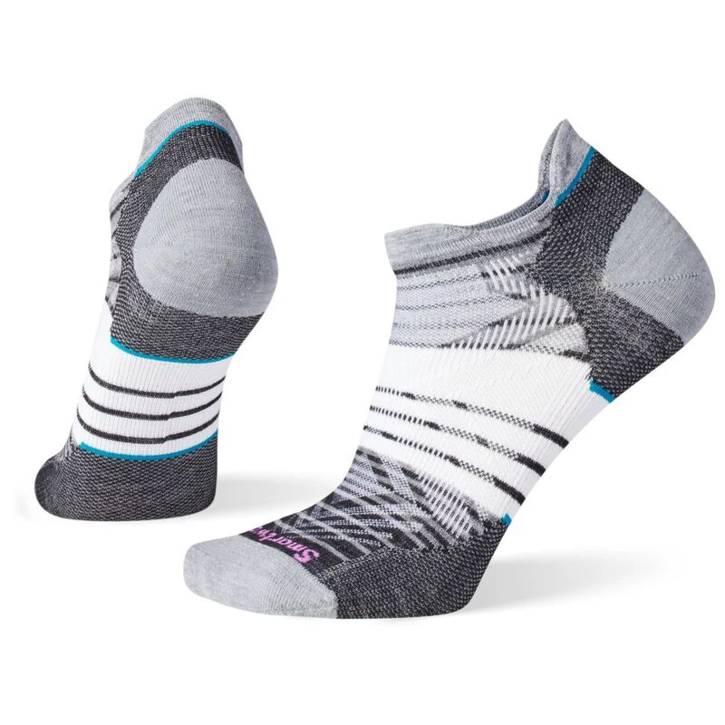 Smartwool Womens Run Zero Cushion Stripe Low Ankle Socks Black Spo