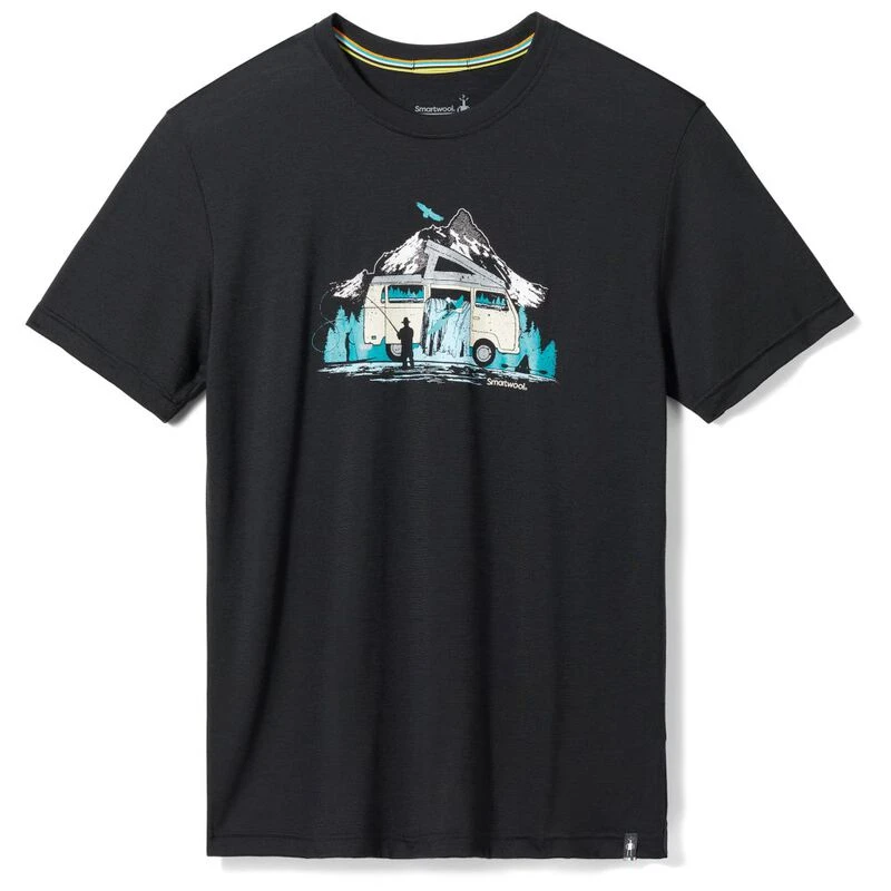 Smartwool Mens River Van Graphic T-Shirt (Black) | Sportpursuit.com