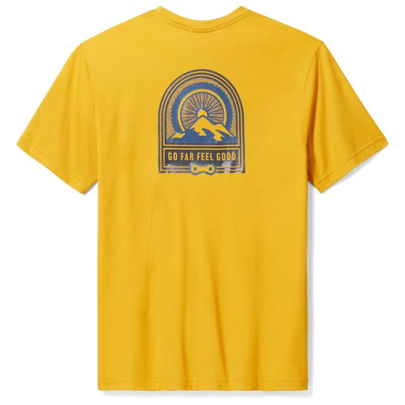 Smartwool Mens Dawn Rise Graphic T-Shirt (Honey Gold) | Sportpursuit.c