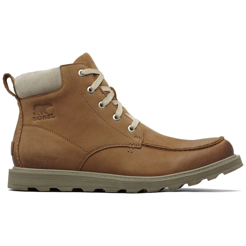 Sorel Mens Madson Moc Toe Waterproof Boots Camel Brown Oatmeal Spo