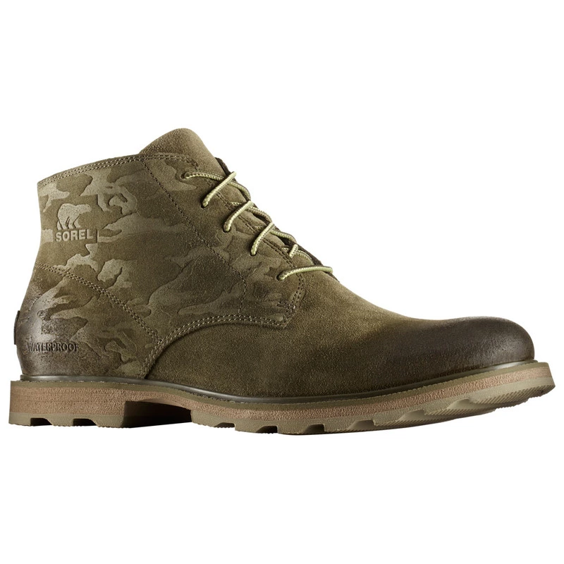 Sorel Mens Madson Chukka Waterproof Camo Boots Nori Sage Sportpurs