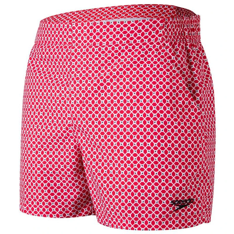 Speedo Mens Vintage Leisure 14 Inch Water Shorts (Red/Black) Sportpu