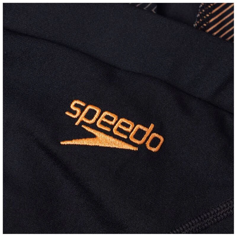 Speedo Mens Printed Swimwear (Black/Orange) | Sportpursuit.com
