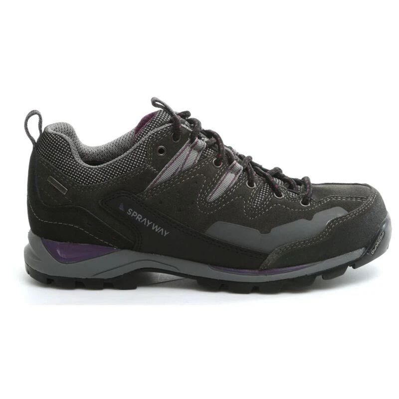 Sprayway Womens Oxna Low HydroDRY Hiking Shoes (Charcoal/Purple) Spo