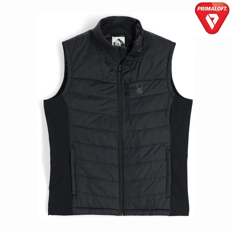 Spyder Mens Glissade Hybrid Vest Blk Blk Sportpursuit