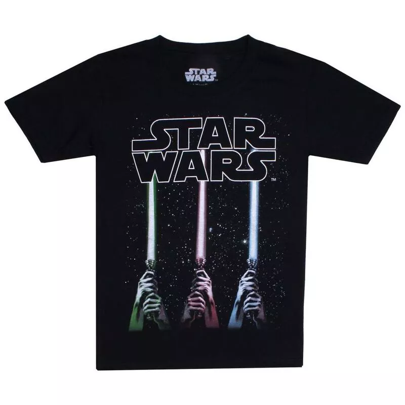 Star Wars Boys Lightsabers T-Shirt (Black) | Sportpursuit.com